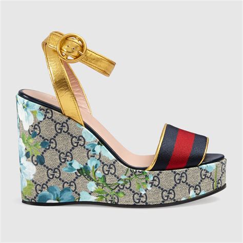 gucci sandal wedge|gucci platform espadrille sandals.